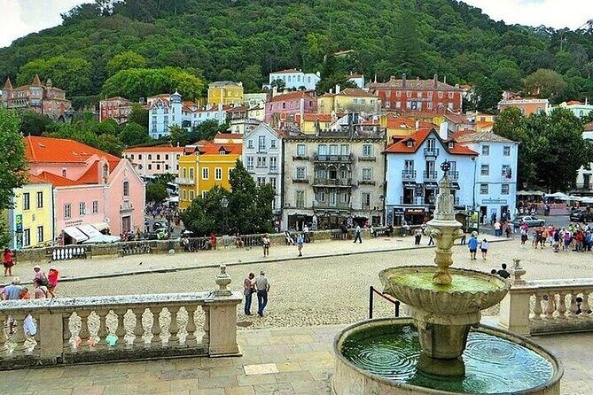 Private Full Day Tour Sintra - Cascais - Stop 1: Park and National Palace of Pena—big colors, timed entry