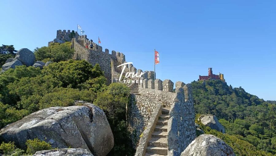 Sintra: Pena Palace. Moorish Castle. Cabo da Roca. & Cascais - Castle of the Moors: hilltop walls and the Reconquista story
